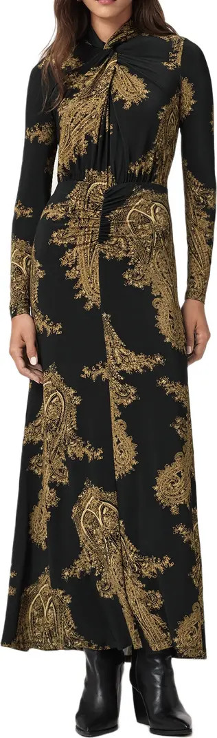 Mina Twist Front Long Sleeve Maxi Dress | Nordstrom