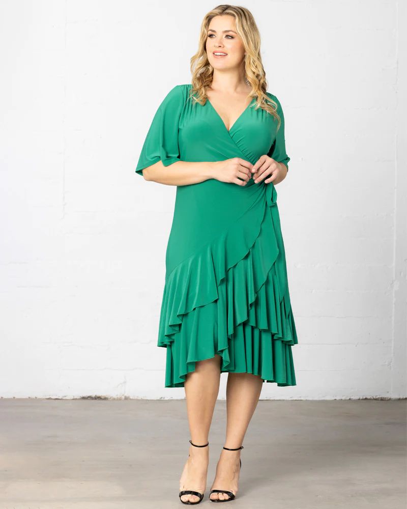 Miranda Wrap Dress - Sale! | Kiyonna Clothing