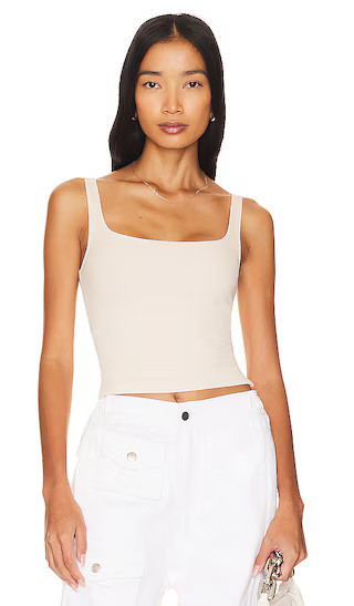 Scoop Ribbed Tank in Bone | Revolve Clothing (Global)