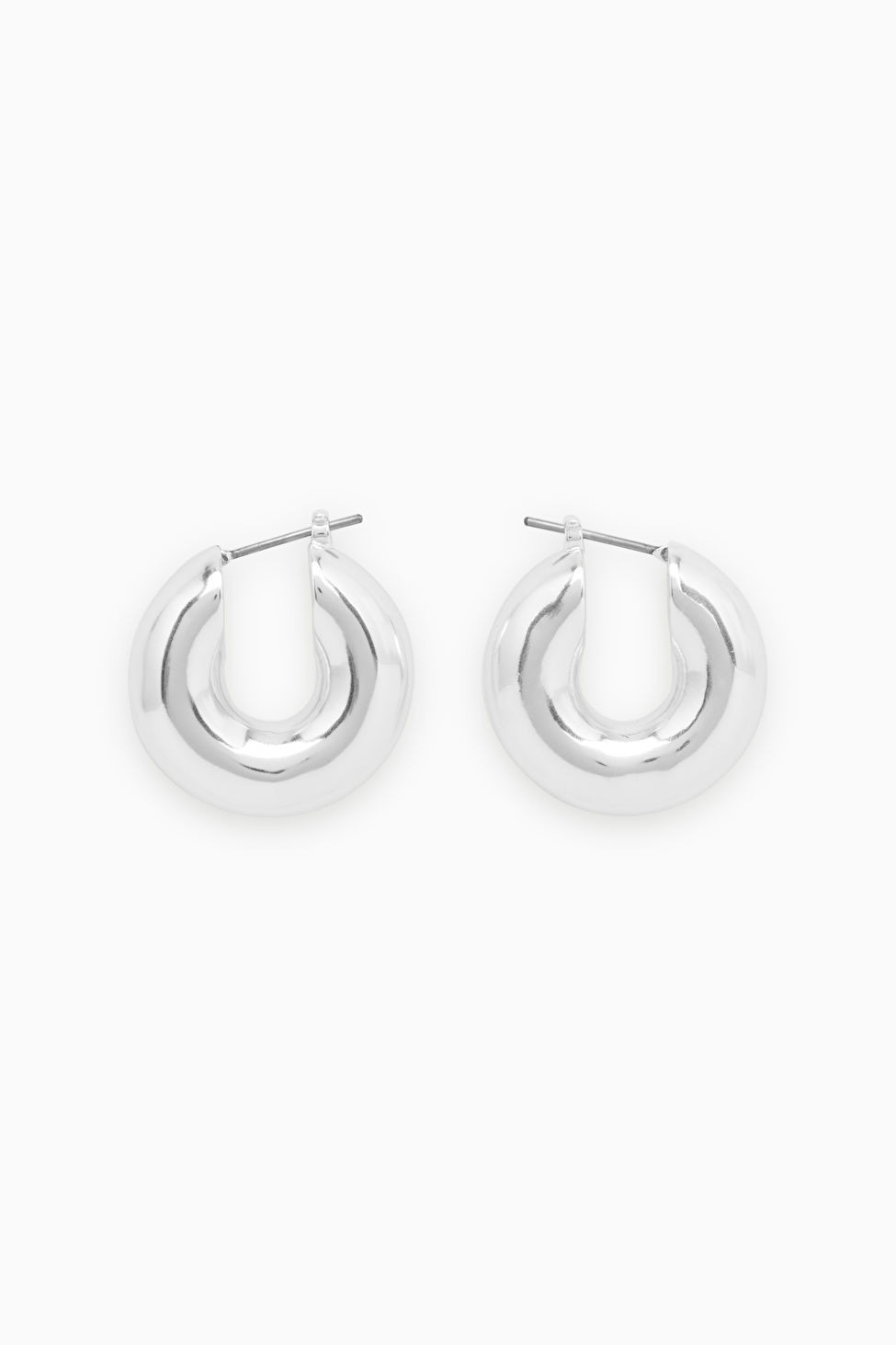 SMALL CHUNKY HOOP EARRINGS - SILVER - COS | COS UK