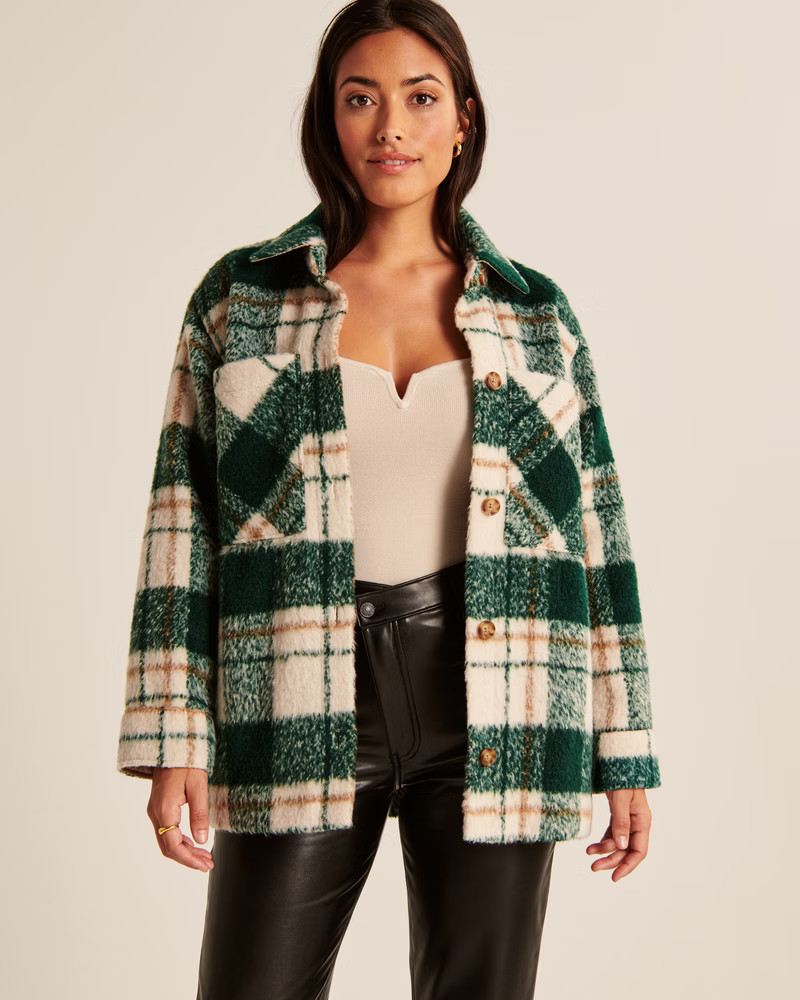 Women's Cozy Shirt Jacket | Women's New Arrivals | Abercrombie.com | Abercrombie & Fitch (US)