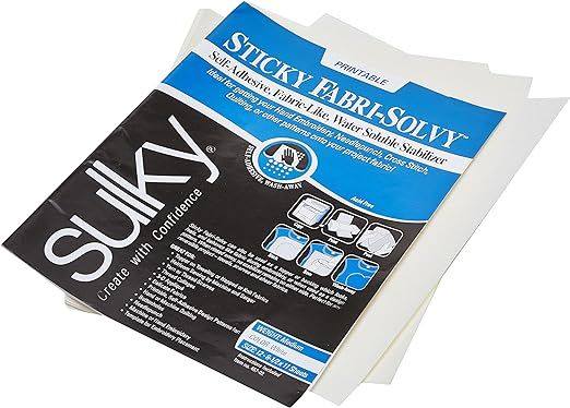 Sulky 8.5x11 stabilizer, 8.5" x 11" 12-Pack, White | Amazon (US)