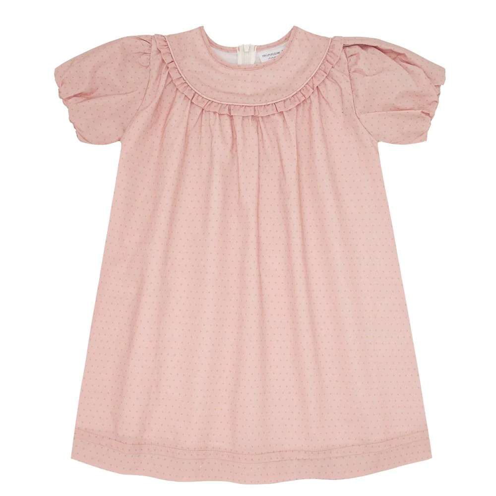 girls camellia polka dot puff sleeve dress | minnow swim | minnow
