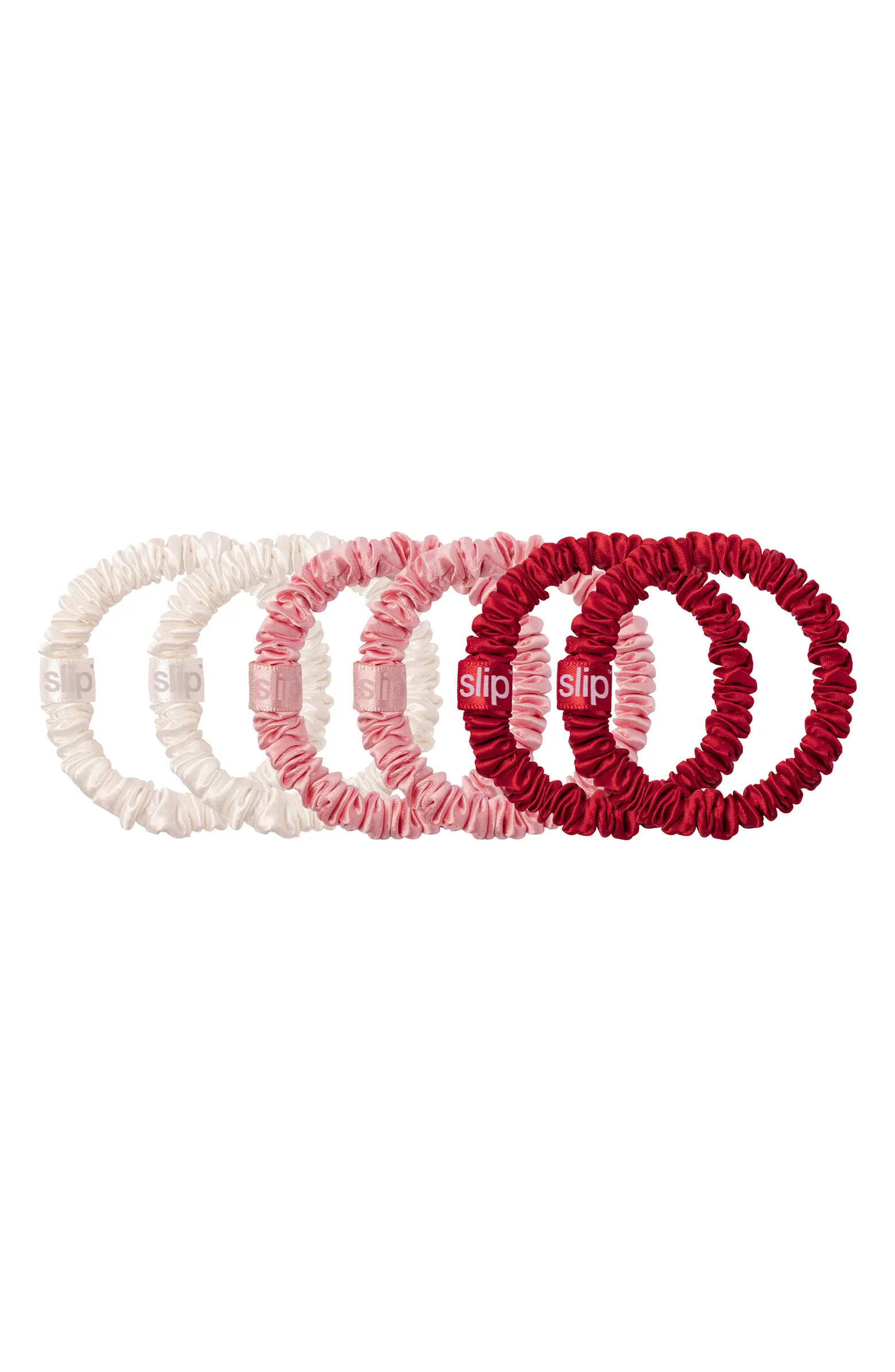 Sweetie 6-Pack Skinny Silk Scrunchies | Nordstrom