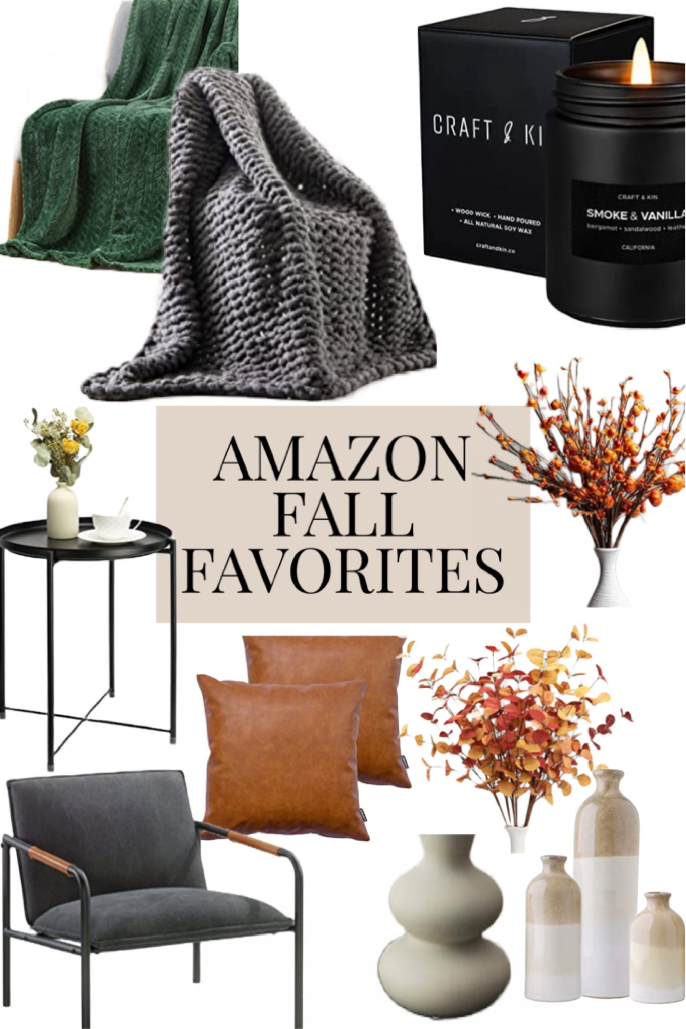 Amazon deal, Amazon
find, Amazon finds,
Amazon fashion, Amazon
style, Amazon, fall fashion, fall style,
fall outfit, fall decor, fall decorations, throw pillows, faux stems, faux plants, black table, side table, leather pillows, fall chair, chair, big chair, throw blankets, big blankets, chunky blankets, fall candles, candles, vases, fall vases, ceramic vases, fall, Halloween decorations, Halloween decor 

#LTKSale #LTKSeasonal #LTKhome