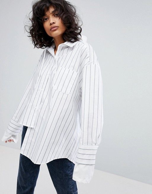 STYLENANDA Shirt With Hooded Under layer | ASOS UK