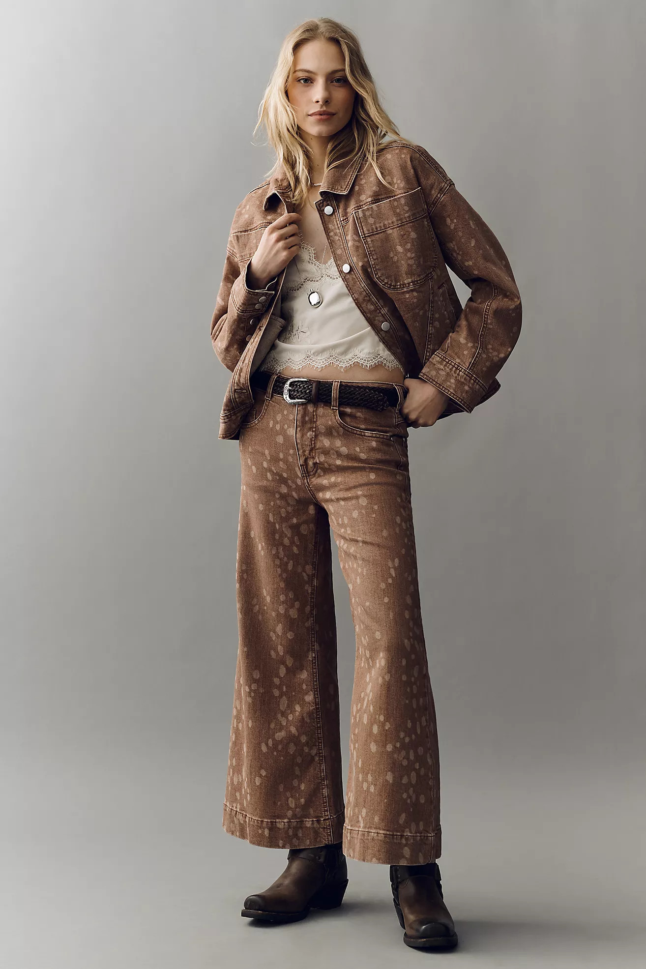 Pilcro Oh Deer High-Rise Wide-Leg Jeans | Anthropologie (US)