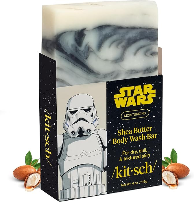Kitsch Shea Butter Exfoliating Body Wash x Star Wars Stormtrooper Design – Moisturizing Bar Soa... | Amazon (US)
