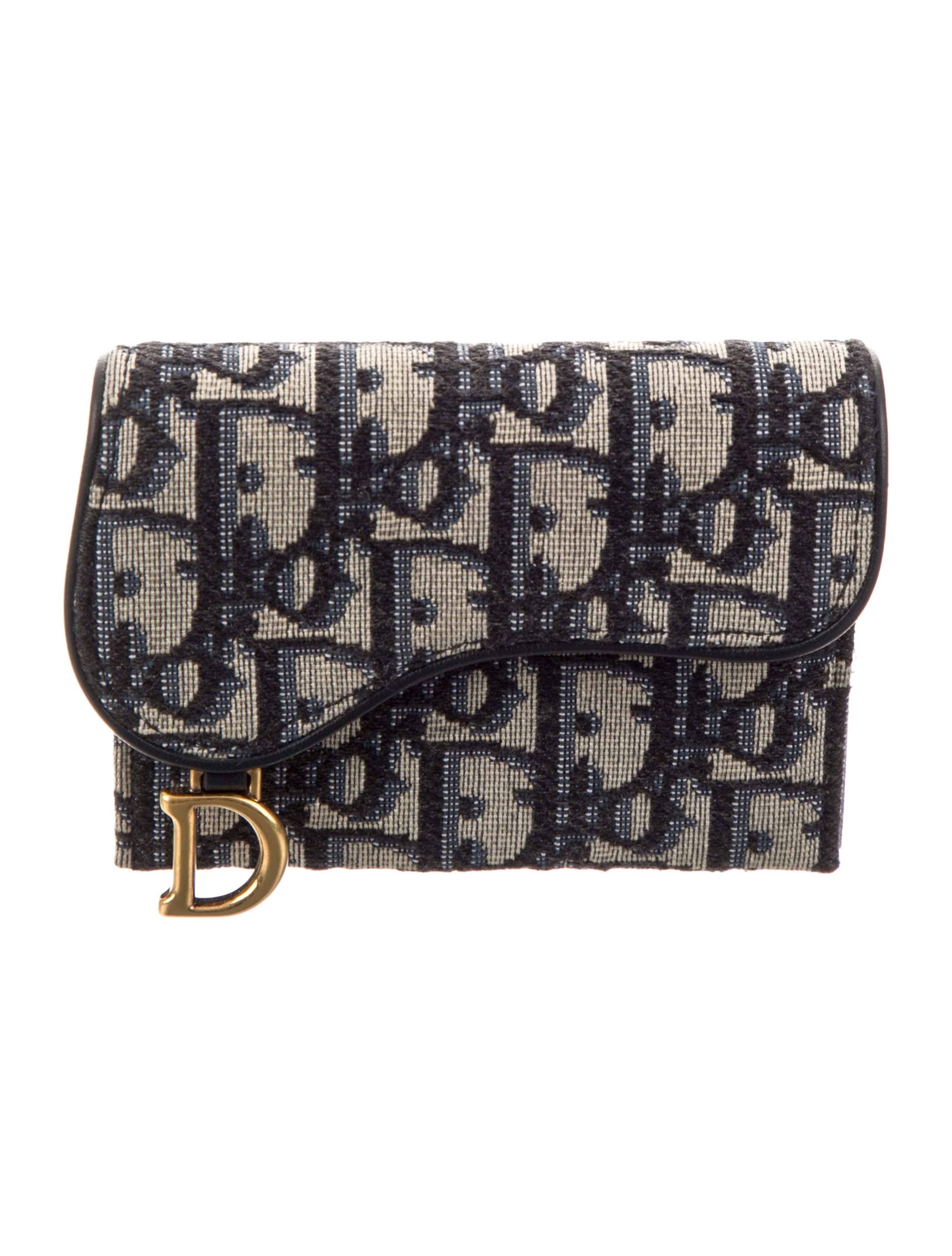 Oblique Jacquard Canvas Compact Wallet | The RealReal