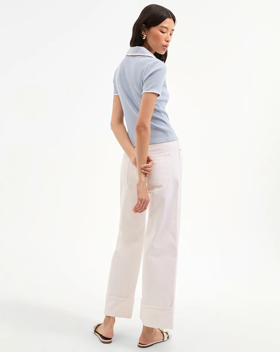 Kearney Tee With Contrast Piping | Veronica Beard