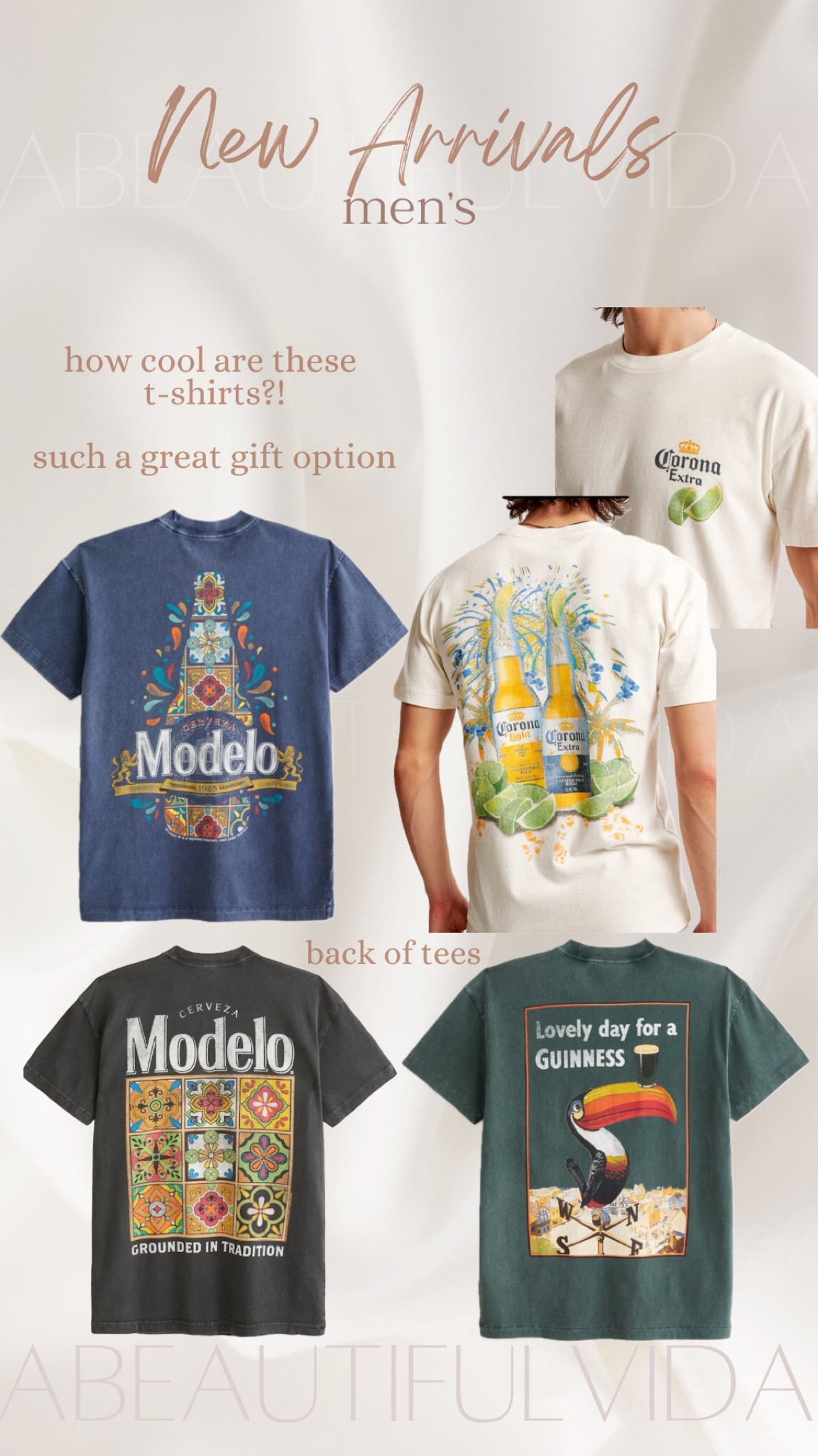 The coolest tees! New arrivals. 

Modelo // Corona // Guinness // beer // cerveza // men’s // gift guide for him // Father’s Day 

#LTKfindsunder50 #LTKmens #LTKSpringSale