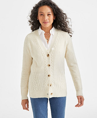 Style & Co Women's Cable-Knit Shine Cardigan Sweater, Created for Macy's - Macy's | Macy's