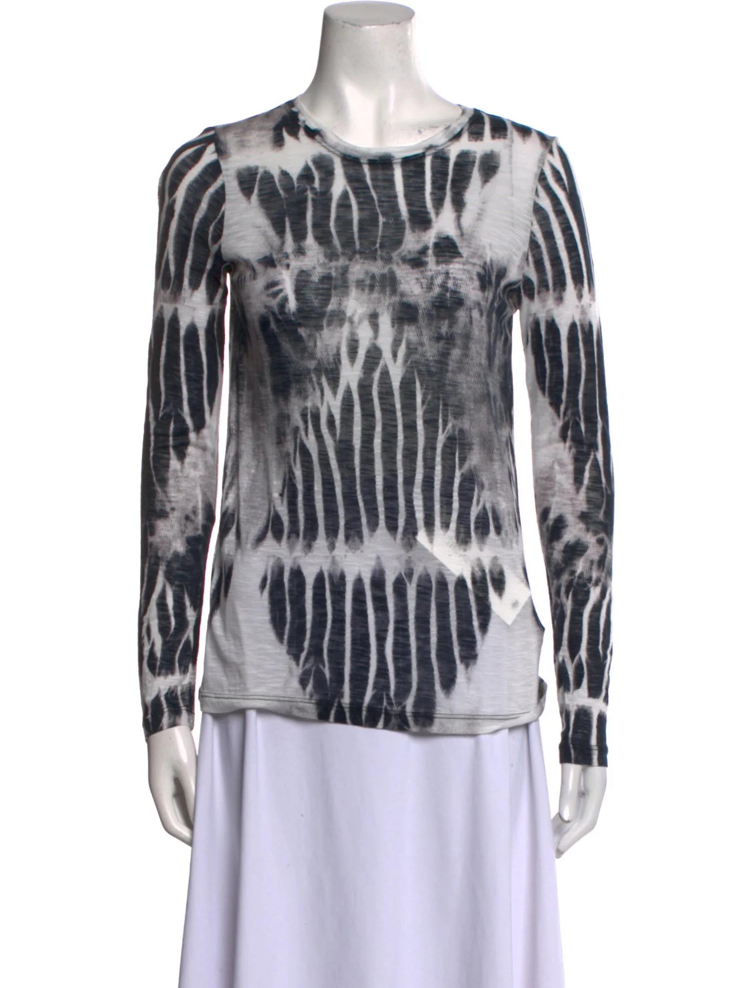 Tie-Dye Print Bateau Neckline Blouse w/ Tags | The RealReal