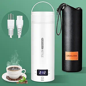 Travel Electric Kettle Portable Small Mini Tea Coffee Kettle Water Boiler, Water Heater with 4 Te... | Amazon (US)