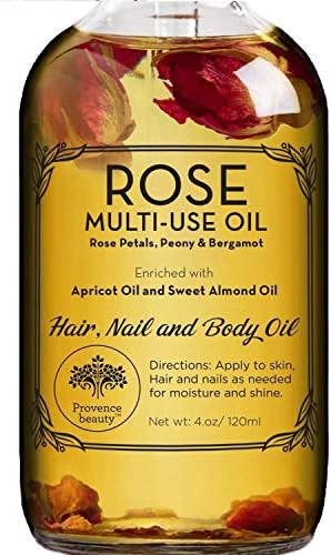 Rose Multi-Use Oil for Face, Body and Hair - Organic Blend of Apricot, Vitamin E and Sweet Almond... | Amazon (US)