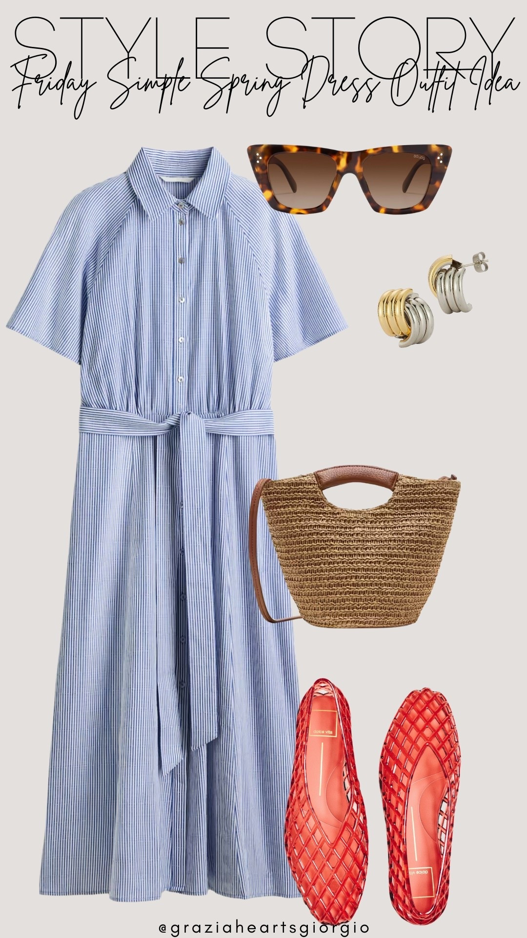 Friday Simple Spring Dress Outfit Idea 
.
.
#simpleoutfit 

#LTKootd