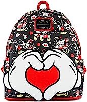 Loungefly Disney Mickey and Minnie Heart Hands Womens Double Strap Shoulder Bag Purse | Amazon (US)