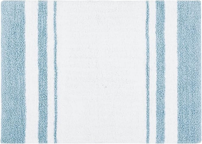 Madison Park Reversible Spa Rug 100%-Cotton Striped Ultra Soft Water Fast Bath Non-Slip Absorbent... | Amazon (US)