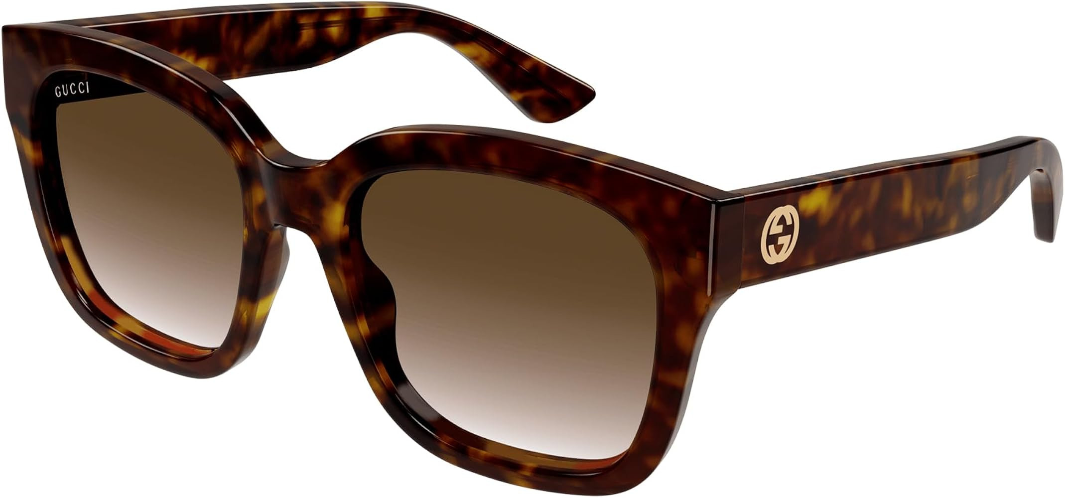 Gucci GG1338SK 002 Havana/Brown Gradient Square 54mm Women's Sunglasses | Amazon (US)