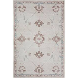 Addison Rugs Yuma Ivory 5 ft. x 7 ft. 6 in. Geometric Indoor/Outdoor Washable Area Rug AYU46TA5X8... | The Home Depot