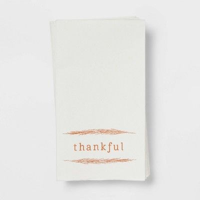 16ct Paper Thankful Disposable Napkins - Threshold&#8482; | Target