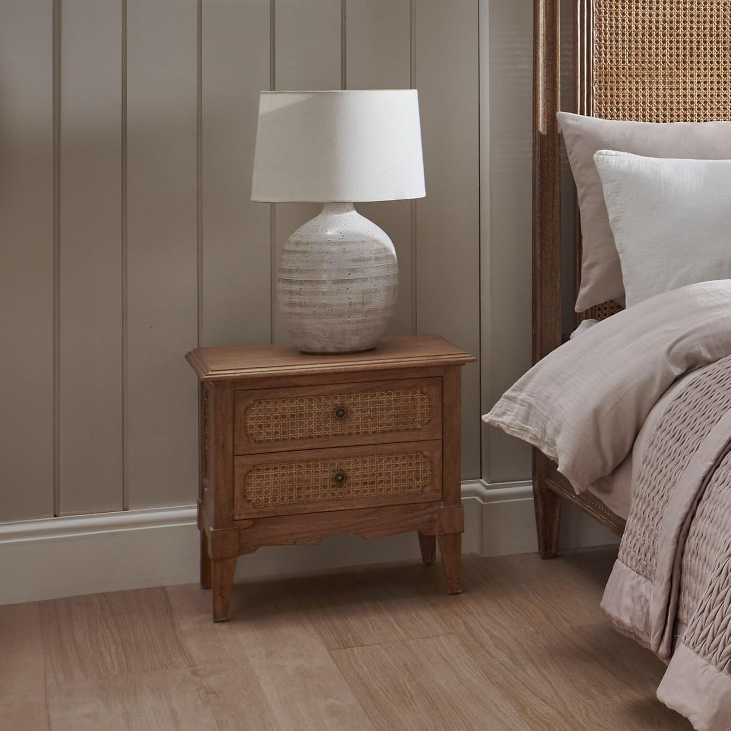 Homesdirect365 Belle Natural Antique French Nightstand Small | Amazon (UK)