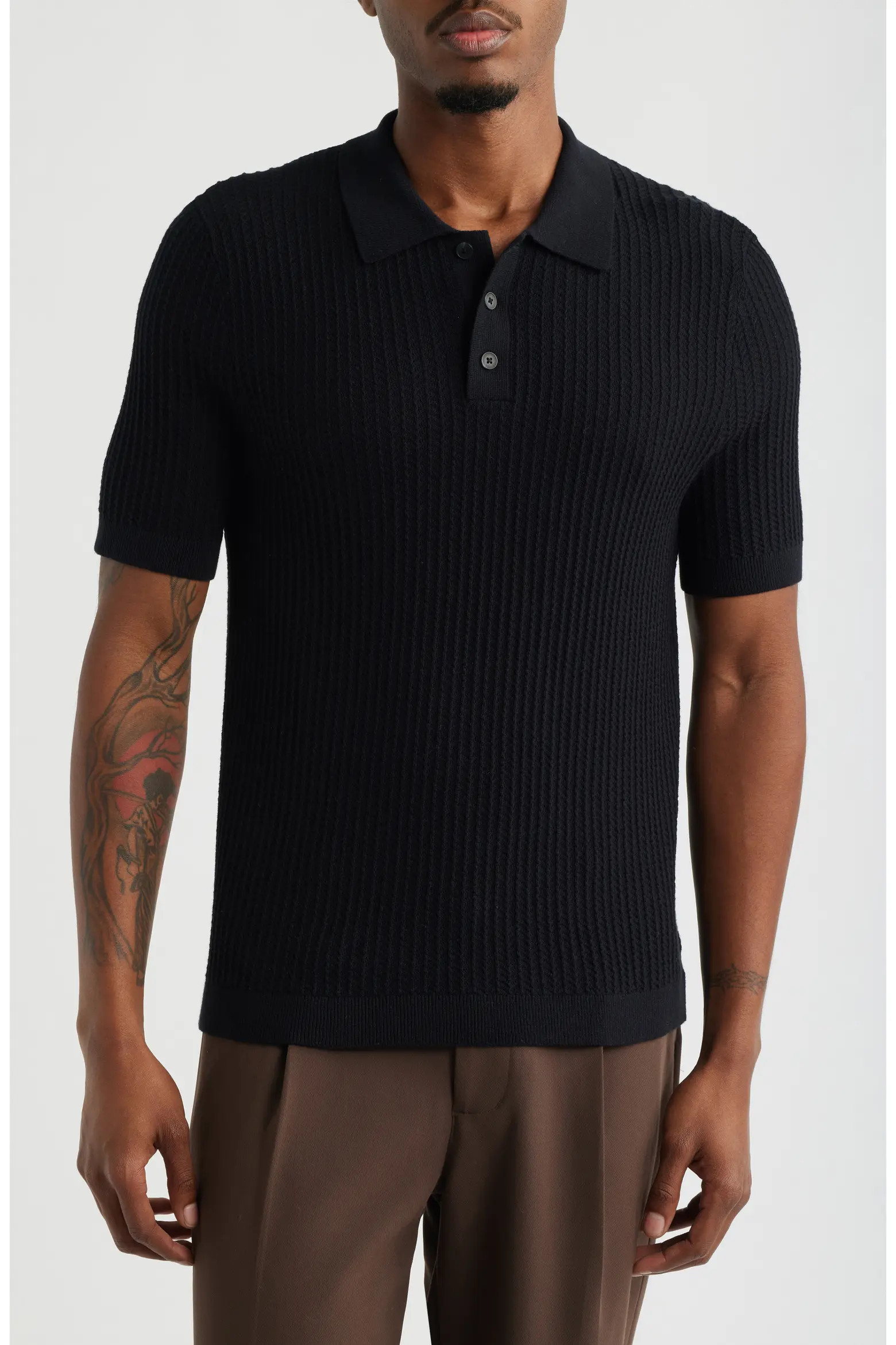 Open Edit Textured Short Sleeve Polo Sweater (Men) | Nordstrom | Nordstrom