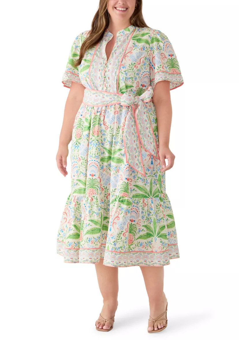 Plus Size Printed Shirtdress | Belk