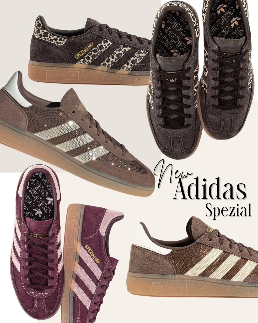 New in Adidas Spezial trainers ,
Animal print, leopard print Adidas trainers, rhinestone Adidas, burgundy, chocolate brown, autumn trainers  



@adidas Originals sneakers

#LTKuk #LTKFashionMonth #LTKshoes