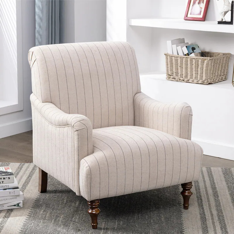 Sherman Sea Oat Striped Arm Chair by Greyson Living | Overstock