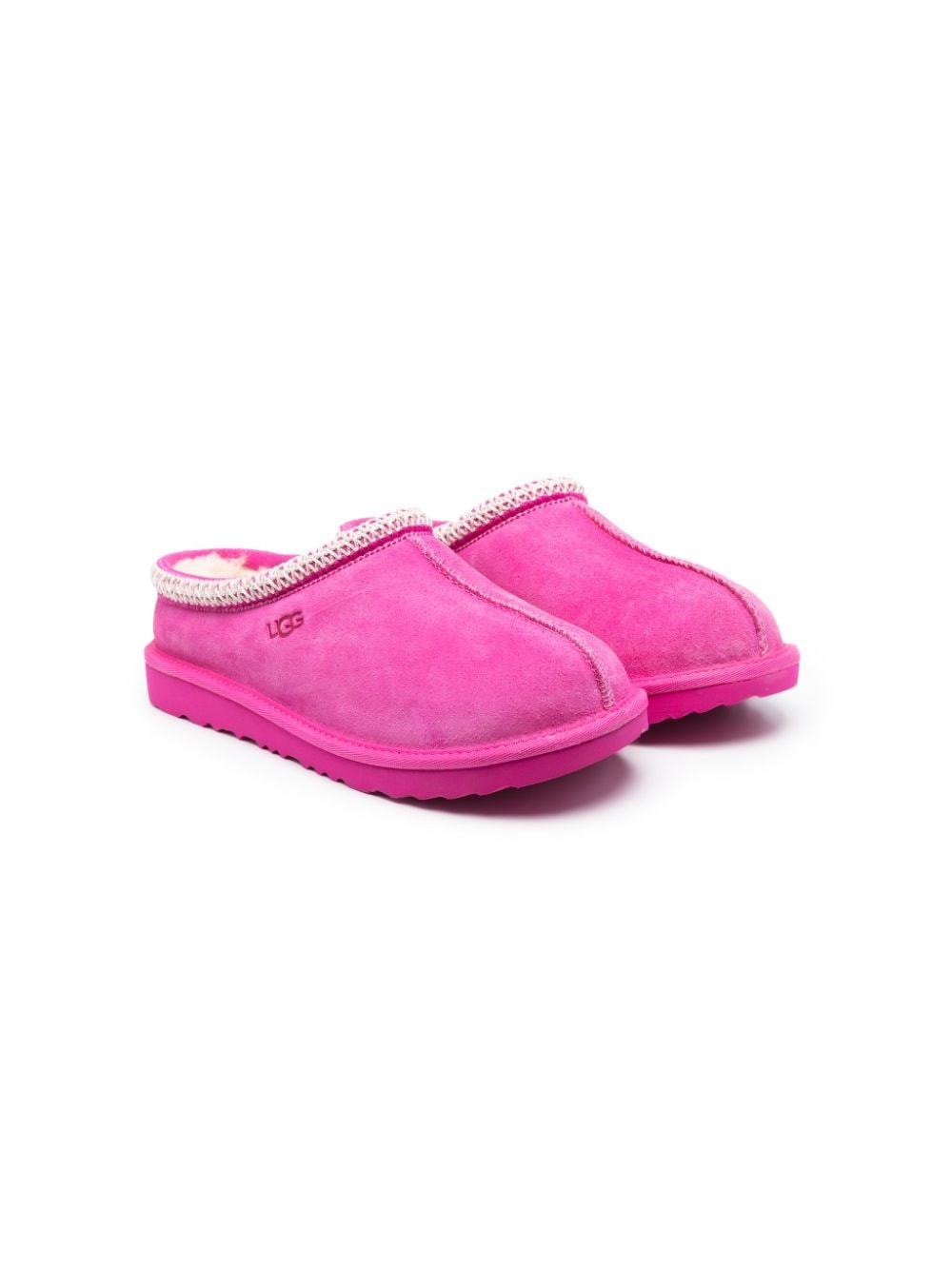 UGG Kids Tasman stitching-detail slippers - Pink | Farfetch Global