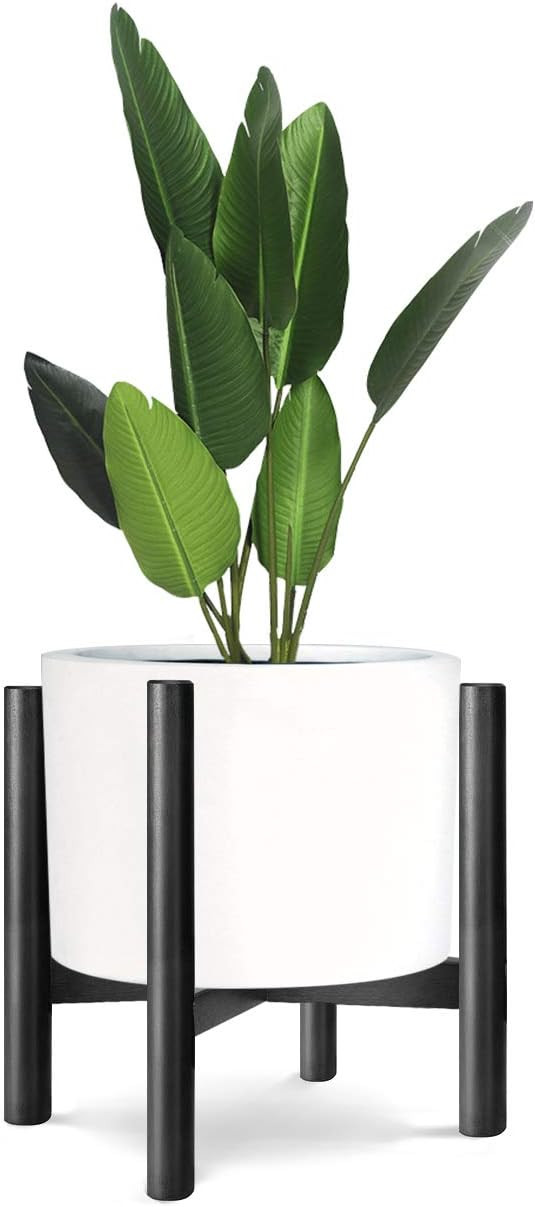 VIEFIN Plant Stand Mid Century Modern Wood Pot Stand Indoor (Plant & Pot Not Included),Rustic Flo... | Amazon (US)