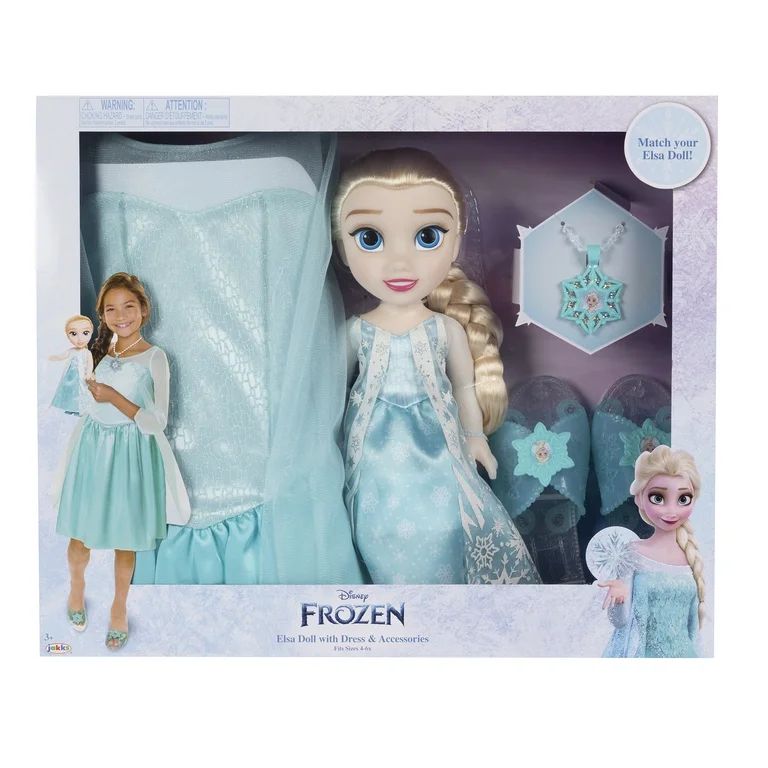 Disney Classic Elsa 15 inch Doll with Dress and Accessory (Assembled Product Height: 14 in) | Walmart (US)