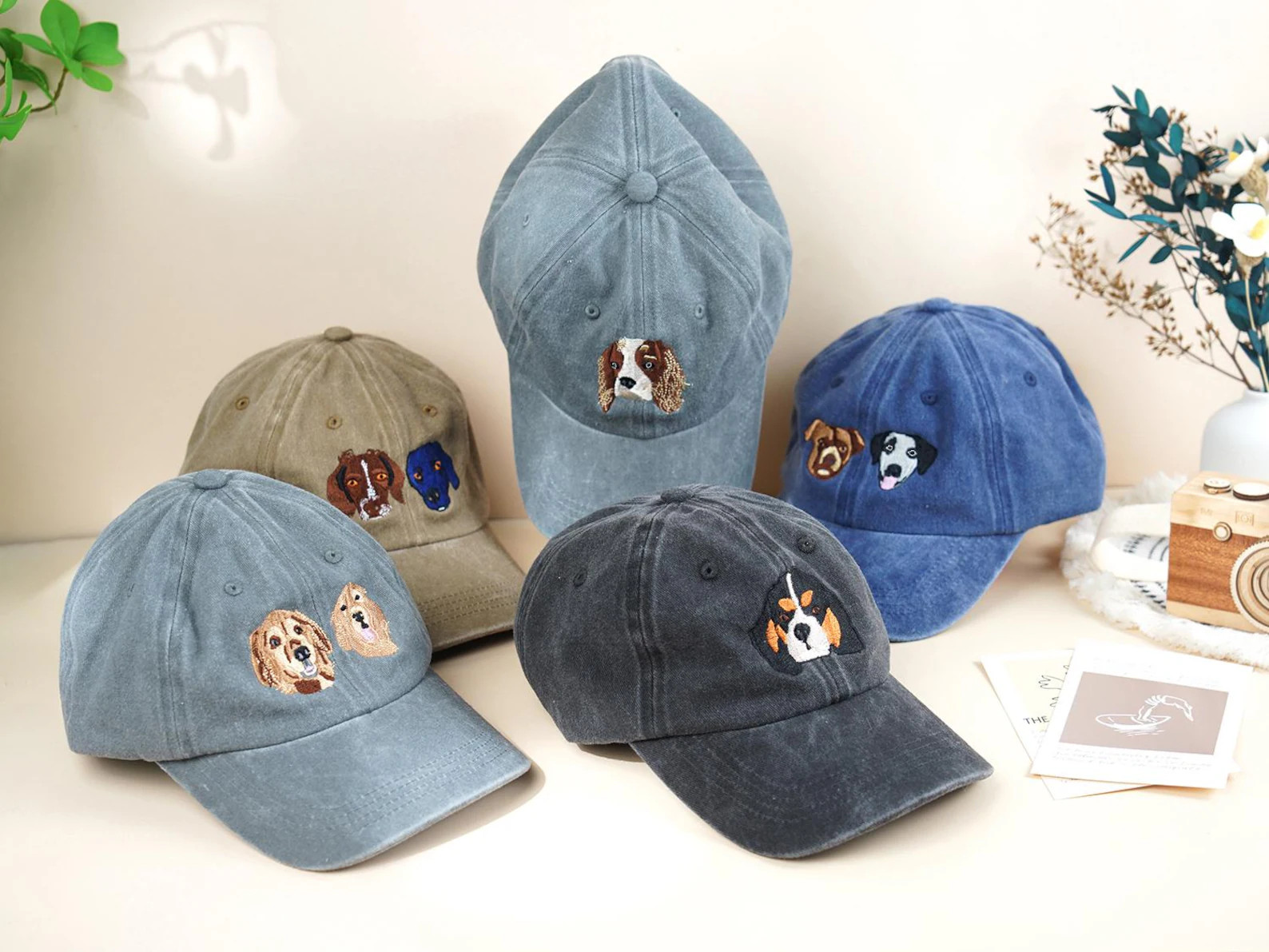 Custom Embroidered Pet Photo Hat: Personalized Dog & Cat Baseball Cap | Etsy (US)