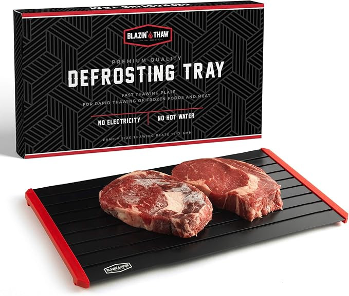 BLAZIN' THAW Defrosting Tray for Frozen Meat | 16" Family-Size | Aluminium Plate for Thawing Froz... | Amazon (US)