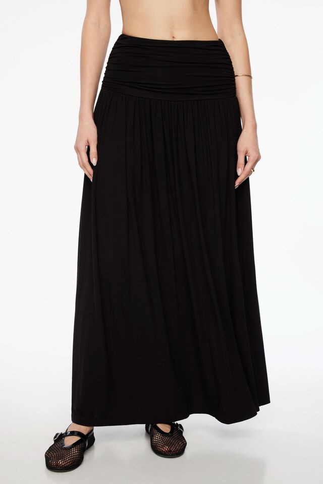 Drop Waist Knit Maxi Skirt | Dynamite Clothing