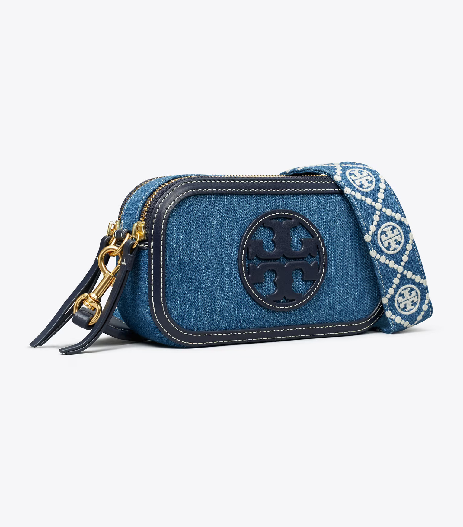 Mini Miller Denim Crossbody Bag: Women's Designer Crossbody Bags | Tory Burch | Tory Burch (US)