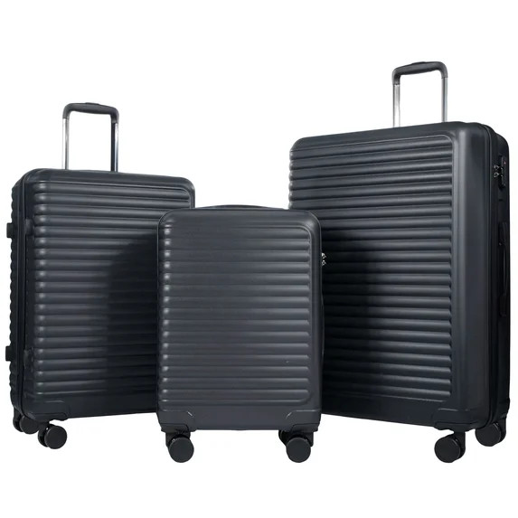 Travelhouse 3 Piece Hardside Luggage Set Hardshell Lightweight Suitcase with TSA Lock Spinner Whe... | Walmart (US)