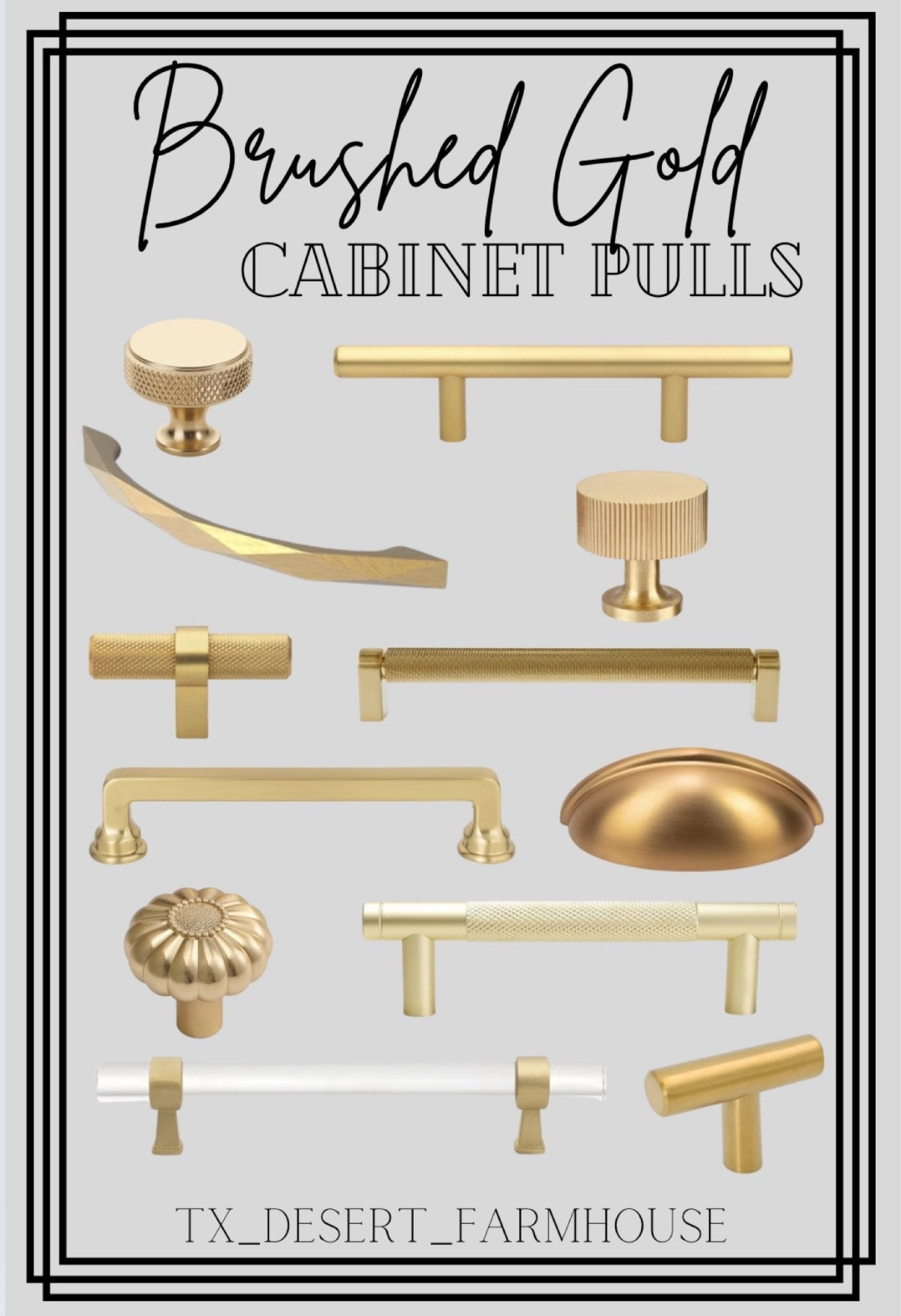 Brushed Gold Cabinet Pulls & Knobs

RZDEAL 4pcs Solid Brass Cabinet Knobs Pulls Cabinet Drawer Dresser Gold Knobs Modern Handles Knobs(1"x1"/25mmx25mm),Brushed Brass Finish

Brushed Gold Cabinet Knobs 10 Pack Brass Drawer Pulls Kitchen Cupboard Bathroom Dresser Cabinet Hardware Handles Zinc Alloy

10 Pack 1-1/5"(30mm) Gold Knurled Cabinet Knobs for Dresser Kitchen Knobs for Cabinets Brushed Gold Cabinet Pulls Hardware

goldenwarm 10 Pack Gold Cabinet Knobs Brushed Brass Drawer Knobs Gold Dresser Hardware - LS201GD Single Hole Handles for Kitchen Cupboard Doors Closet Hardware 2in Overall Length

Brushed Gold Cabinet Knobs 5 Pack Hammered Brass Cabinet Handles Decorative Kitchen Drawer Dresser Cupboard Bathroom Vanity Cabinet Hardware Rhombus

COTYKILEY 10 Pack 3.75 Inch(96mm) Brushed Brass Cabinet Handles Gold Knurled Kitchen Cabinet Pulls Cabinet Door Handles Kitchen Cabinet Hardware Cupboard Drawer Pulls Dresser Handles

Kent Knurled 7" Center to Center Bar Pull

Karat Kitchen Cabinet Handles, Solid Core Drawer Pulls for Cabinet Doors, 5-1/16" (128mm) (Set of 10)

Oskar 5 1/16" Center to Center Bar Pull

5-1/16" Center to Center Acrylic Bar Pull

Roman 3" Center to Center Bar Pull Multipack (Set of 10)

3" Center Cup/Bin Pull Multipack (Set of 10)

#cabinetpulls #cabinethandles #cabinetknobs #knobs #pulls #kitchencabinets #bathroomcabinets #hardware #brushedgold #brasspulls #LTKStyleTip #LTKFamily

#LTKHome #LTKSaleAlert #LTKMens