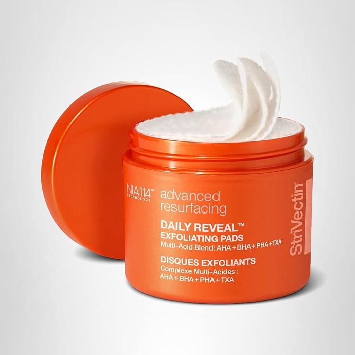 StriVectin Daily Reveal Face Exfoliating Treatment Pads, Polishing Away Dead Skin for Smooth and Soft Skin, 60 count | Amazon (US)