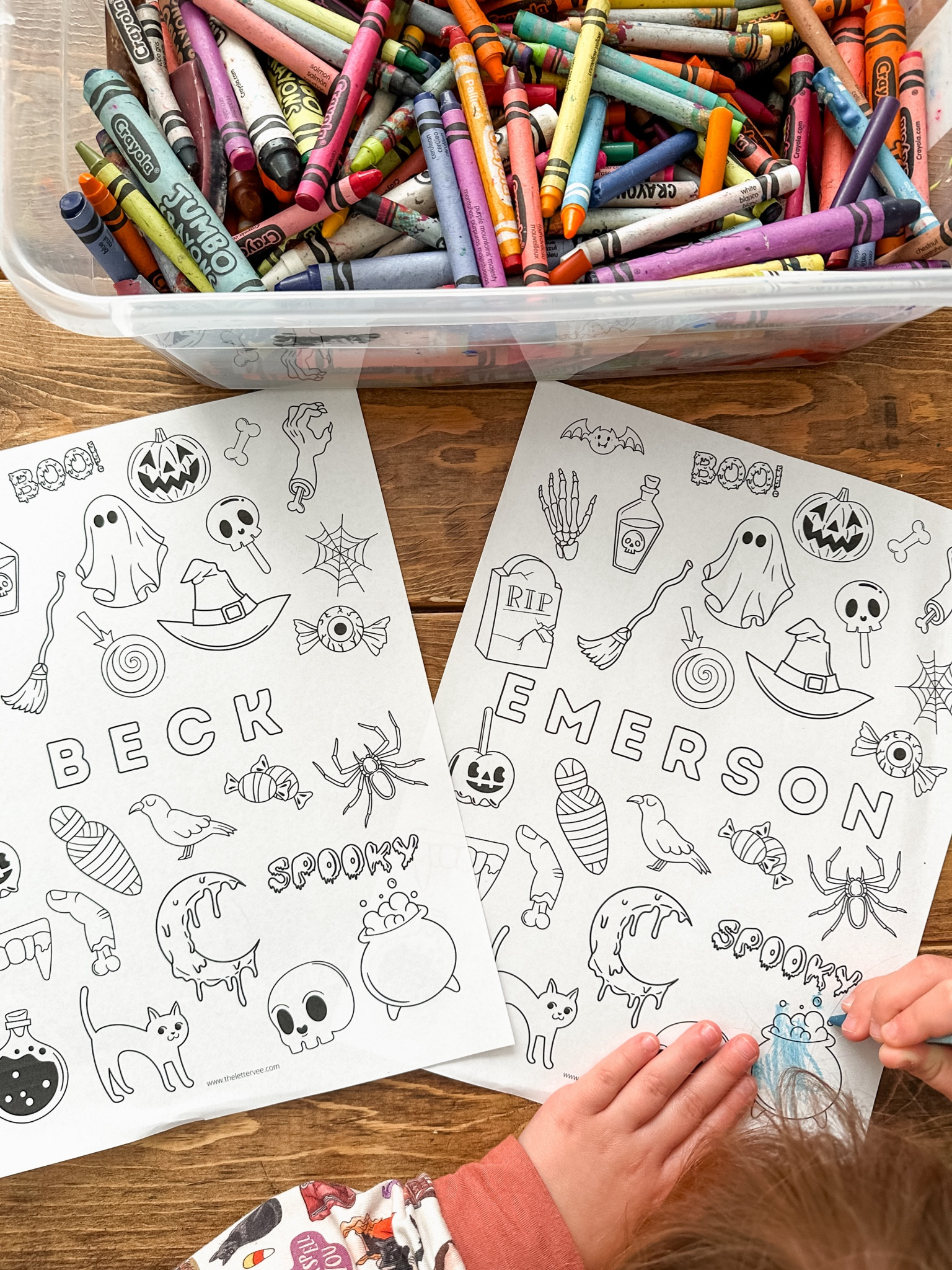 Customizable Halloween Coloring Sheets - The Letter Vee

#LTKSeasonal #LTKKids #LTKHalloween