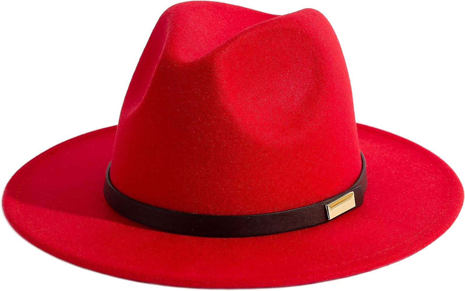 Gossifan Fedora Hats for Men Wide Brim Panama Hat with Classic Belt | Amazon (US)