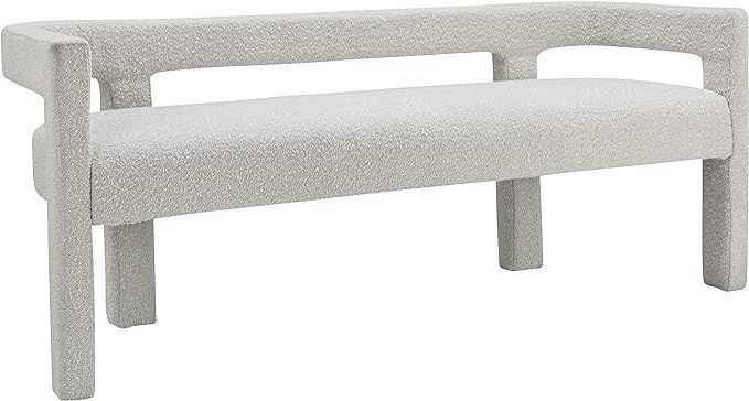 Meridian Furniture Athena Collection Modern | Contemporary Boucle Fabric Upholstered Bench, 66.5"... | Amazon (US)