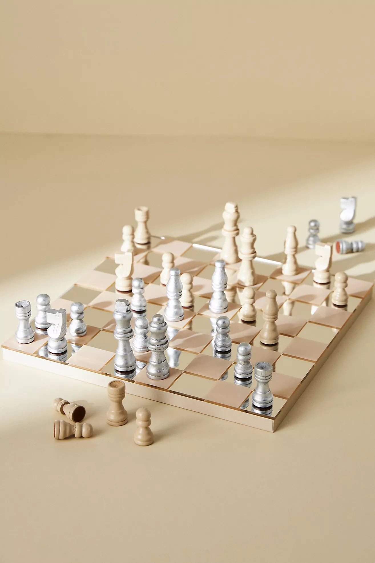 Printworks Mirrored Chess Set | Anthropologie (US)