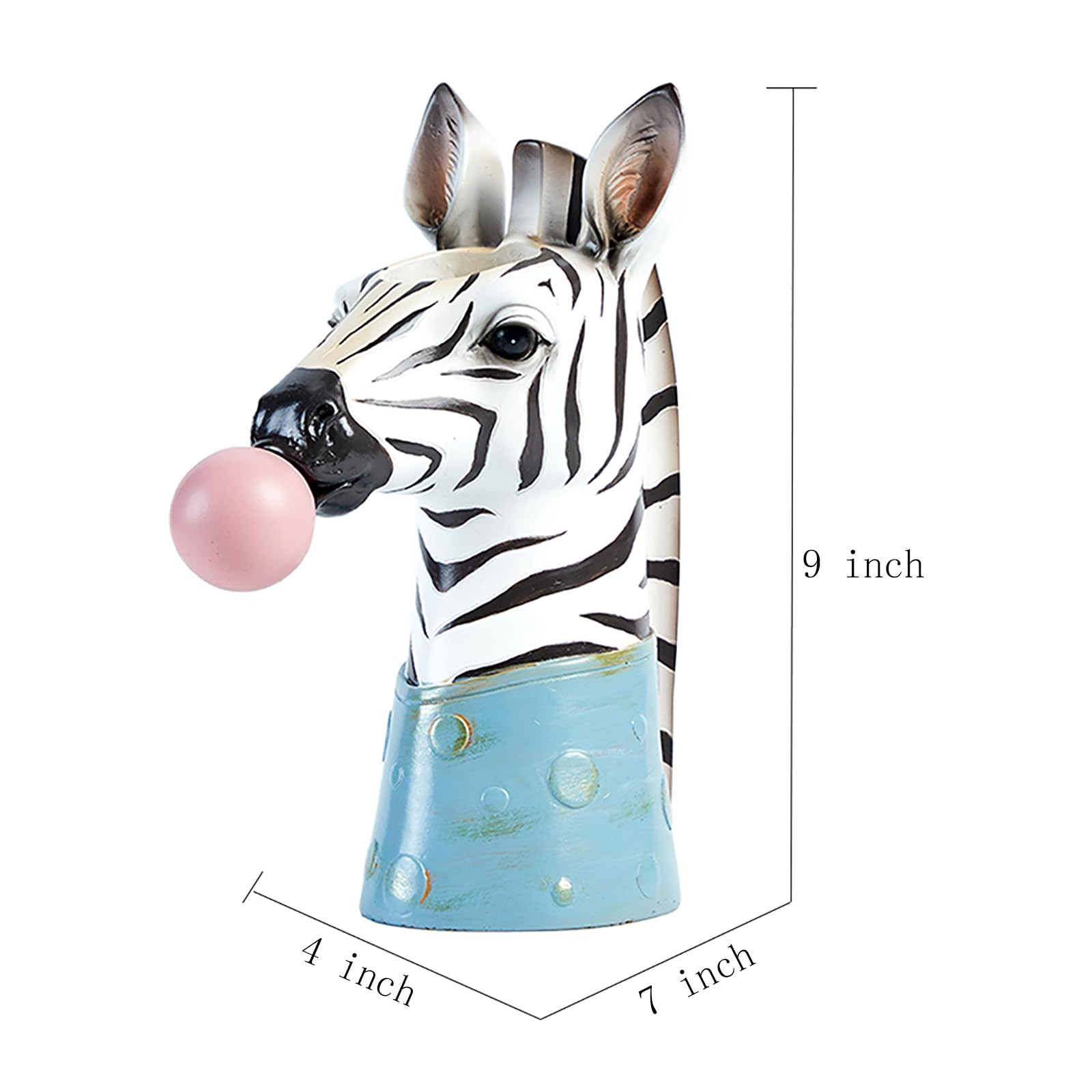 Resin Animal Head Vase, Blowing Bubbles Creative Vase, Home Living Room Table Decoration (No Plan... | Amazon (US)