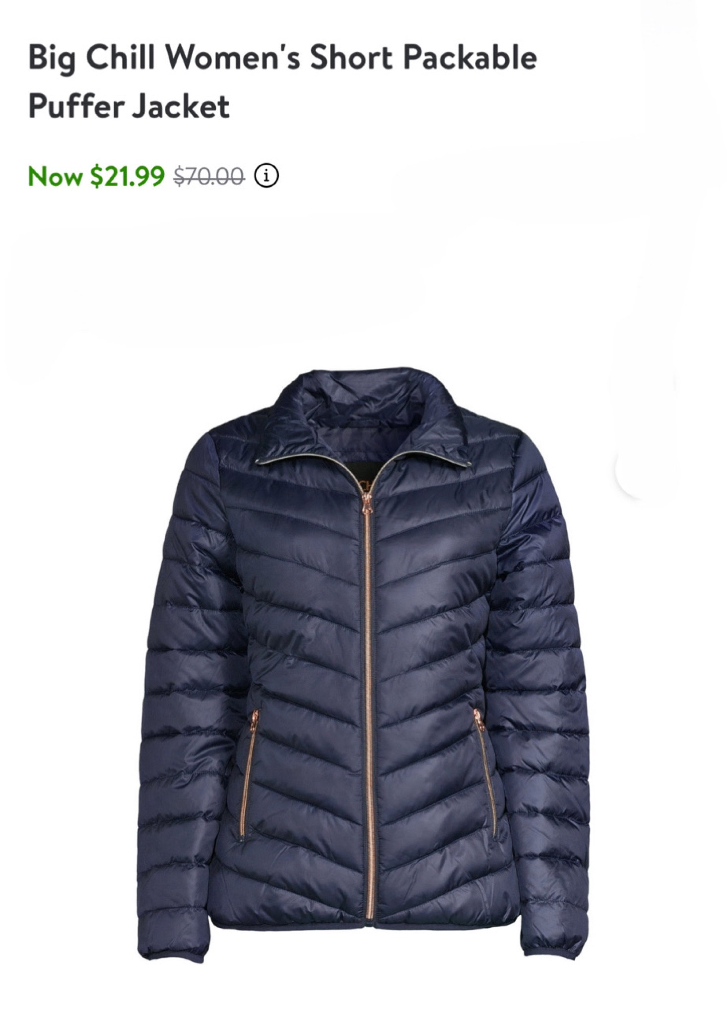 Walmart Deals: Packable Puffer Jacket