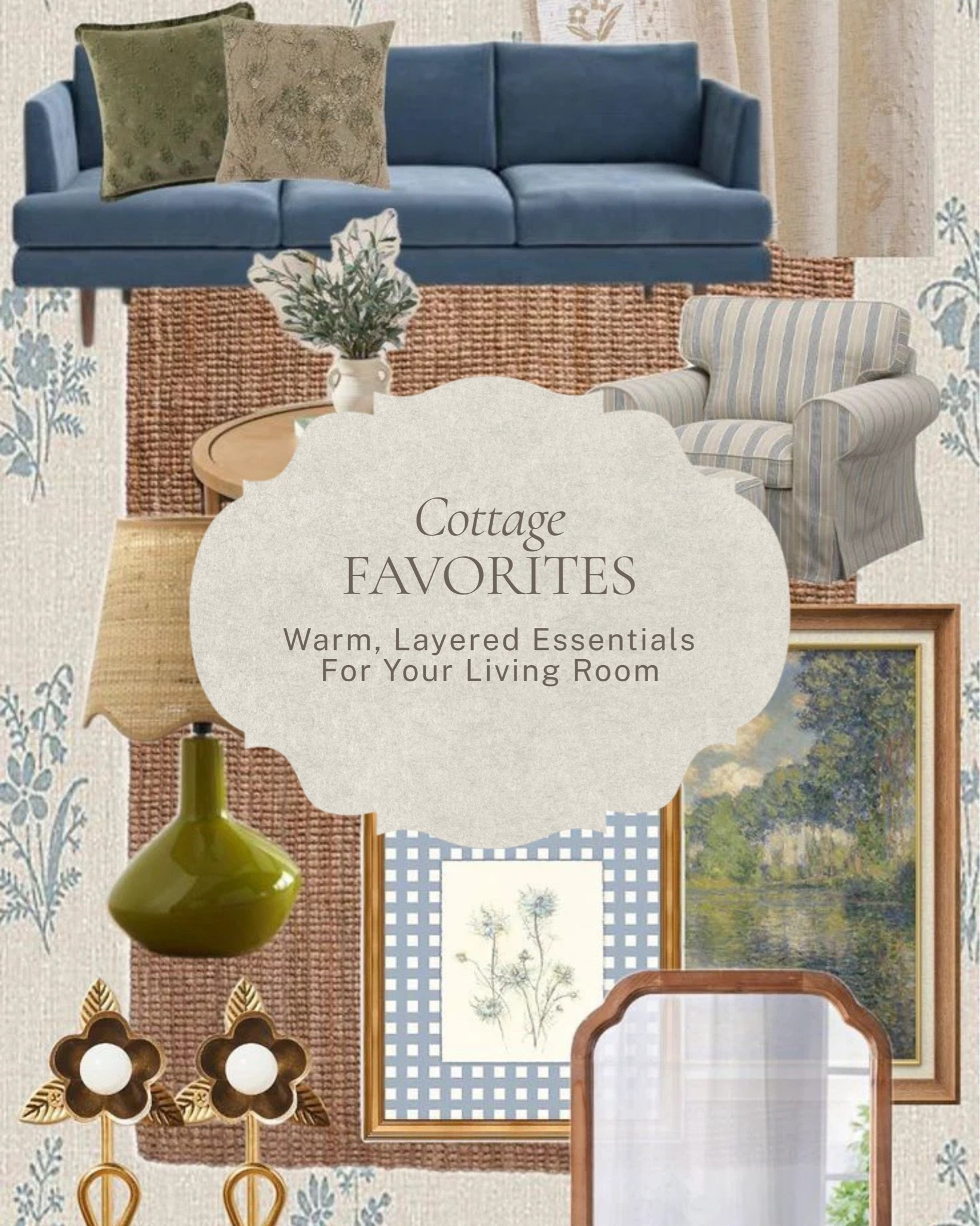 The secret to a living room that feels layered and lived-in? It's all in the mix ✨ 

A cozy sofa, a woven rug, botanical prints, and those warm little accents that make the whole room breathe. 

All linked here 🤍 

#LTKhome