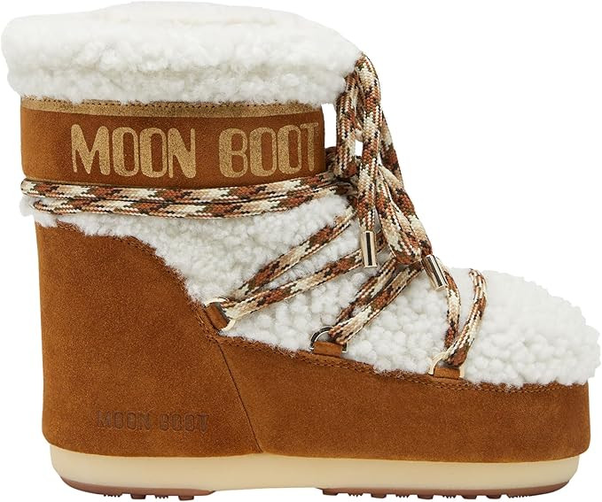 Amazon.com: Moon Boot Icon Low Shearling Insulated Unisex Snow Boots, 2-3.5, Whisky/Off White : L... | Amazon (US)