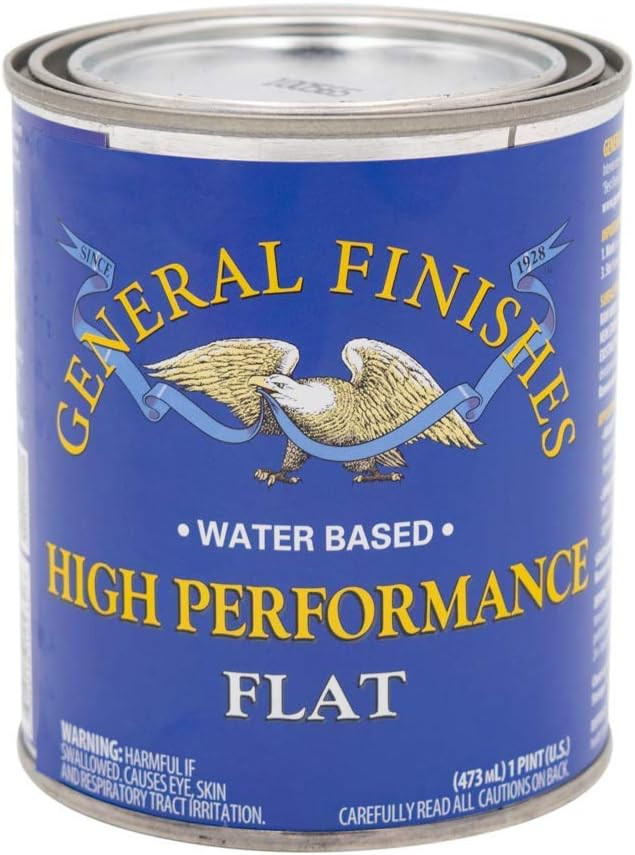 General Finishes High Performance Water Based Topcoat, 1 Pint, Flat | Amazon (US)
