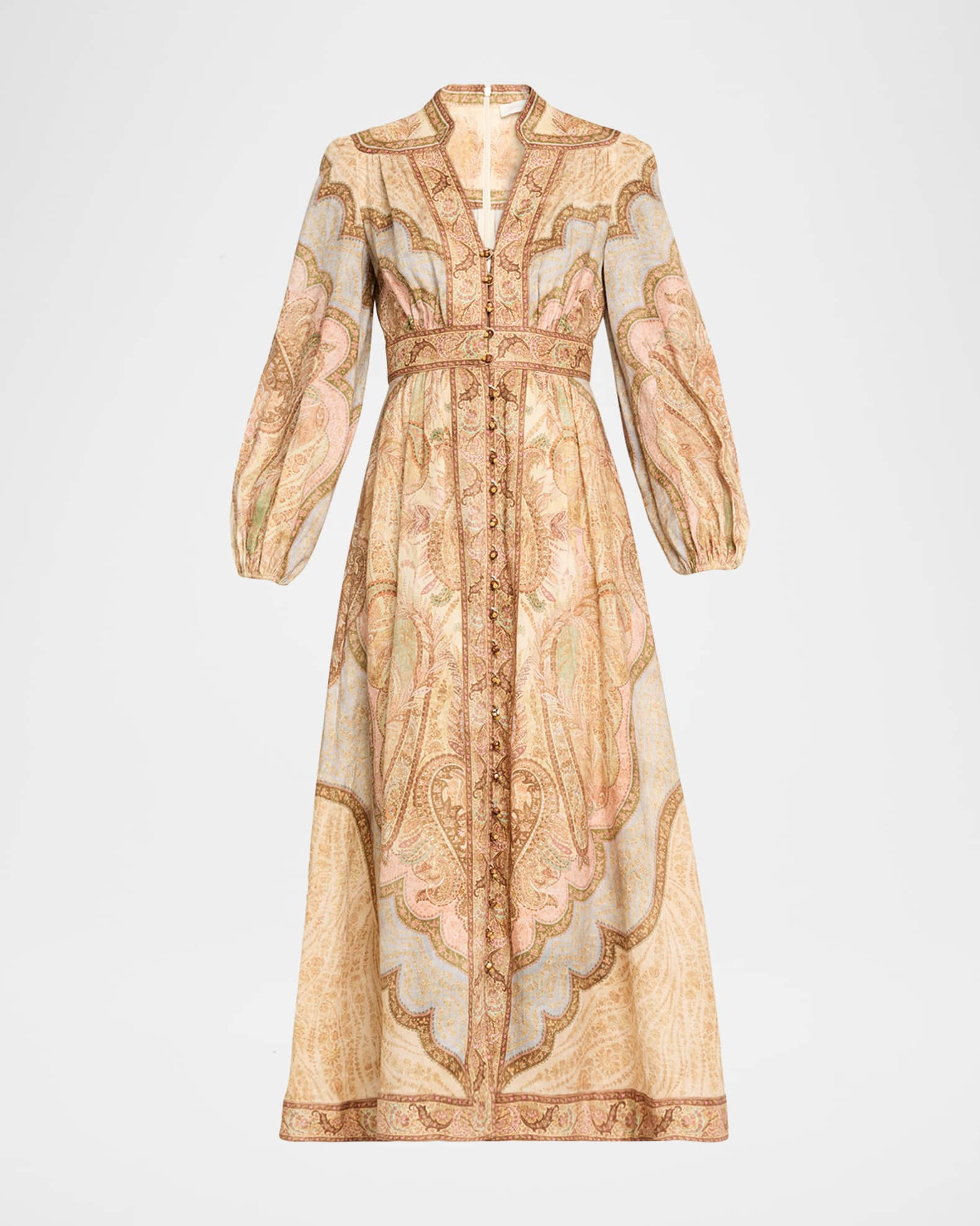 Zimmermann Wanderlust Plunge Midi Dress | Neiman Marcus